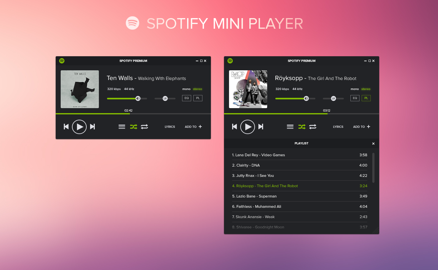 Spotify Osx Mini Player